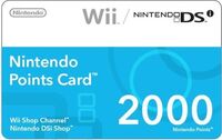 Nintendo Points Card